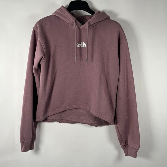 North Face Evolution Hi-Lo Cropped Hoodie Women Size Medium‎ Dusty Rose Gorpcore - Picture 1 of 9